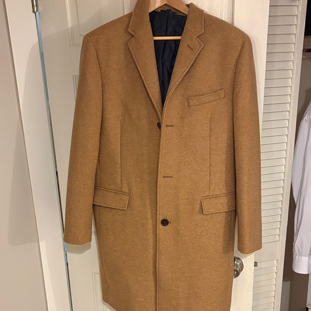 J. Crew Men's Camel Trench Coat
